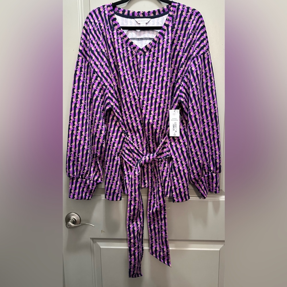 Liz Claiborne Size 2X Long Sleeve Knit Top NWT